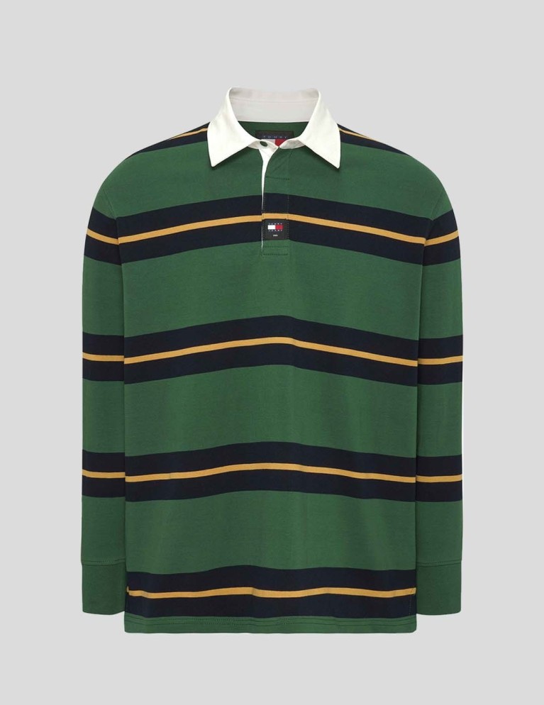 T-shirt TOMMY JEANS stripe rugby polo multi